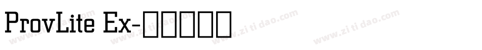 ProvLite Ex字体转换